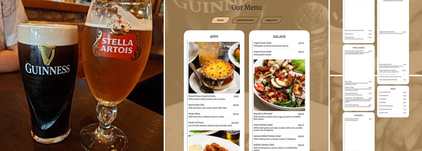 Bayard's Ale House Menu