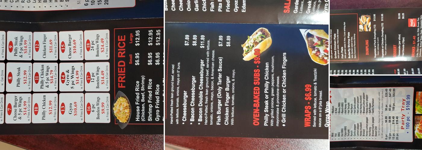 B.B'S Wings Menu