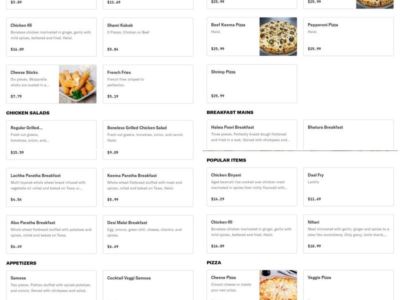 BBQ KING Menu