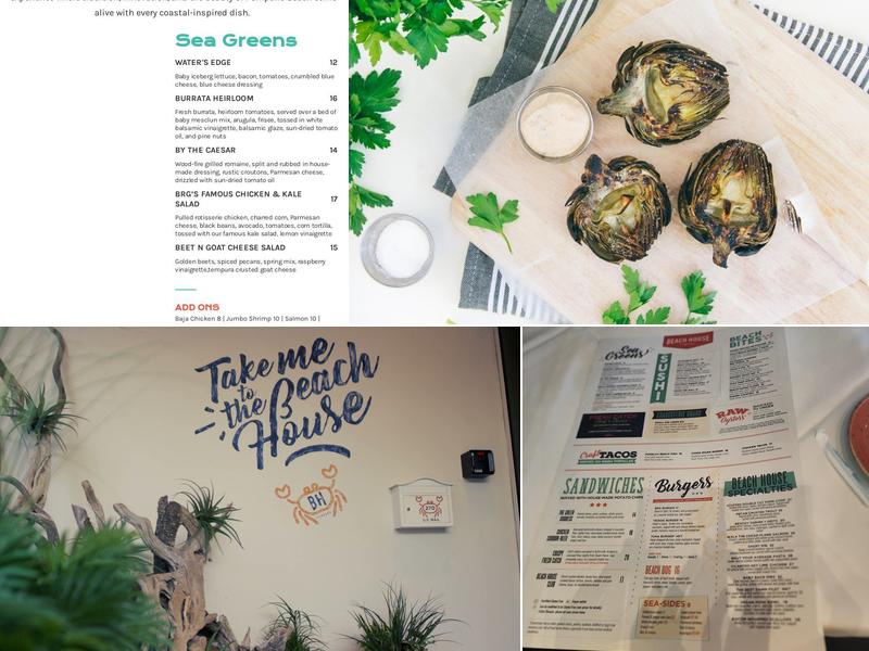 Beach House Menu