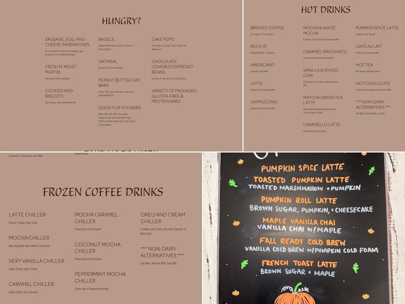 BeanThru Menu