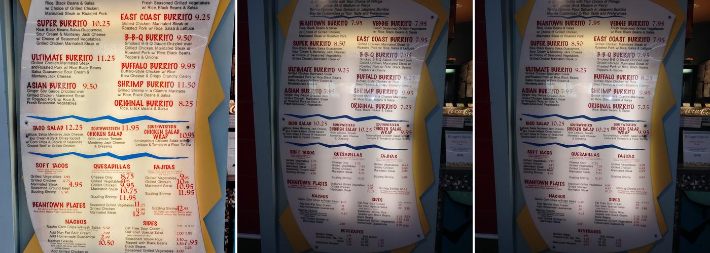 Beantown Burrito Menu