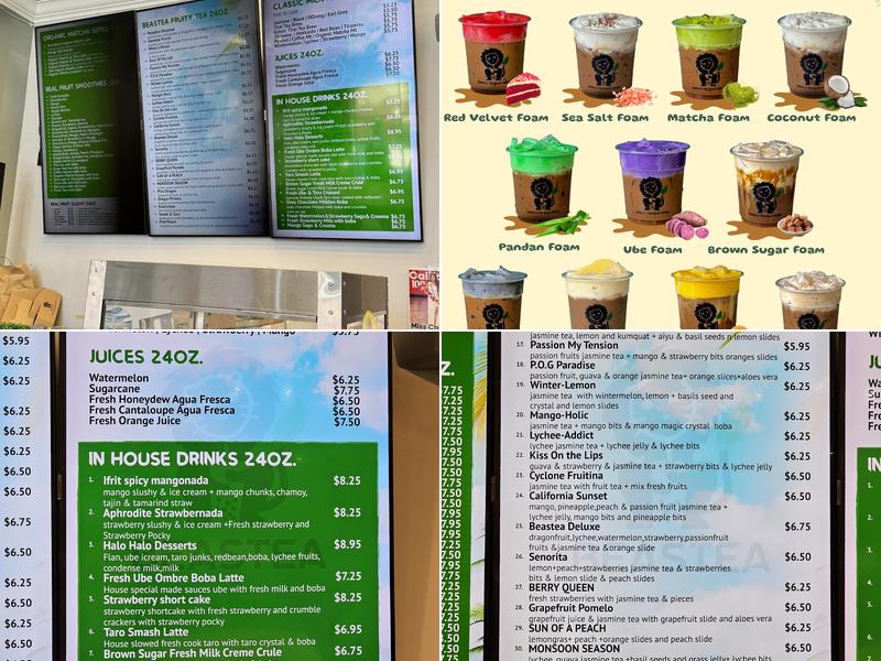 Beastea Menu