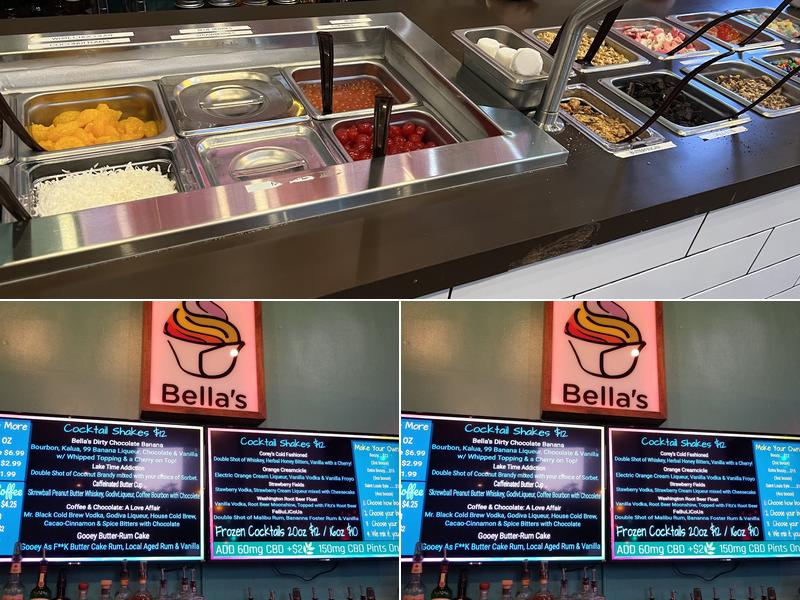 Bella’s Sweet Treats & Boozy Shake Shop Menu