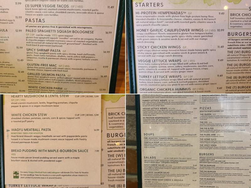 bellagreen Menu