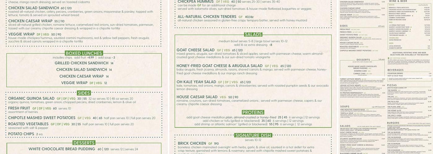 bellagreen Menu