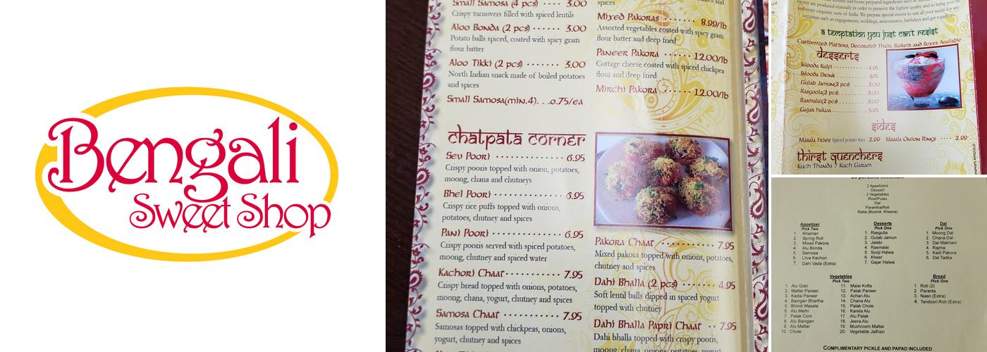 Bengali Sweet Shop Menu