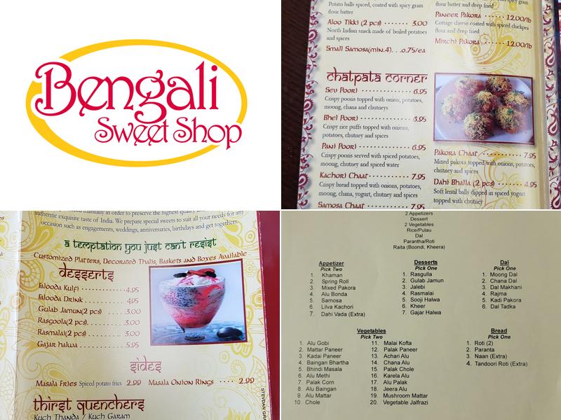 Bengali Sweet Shop Menu