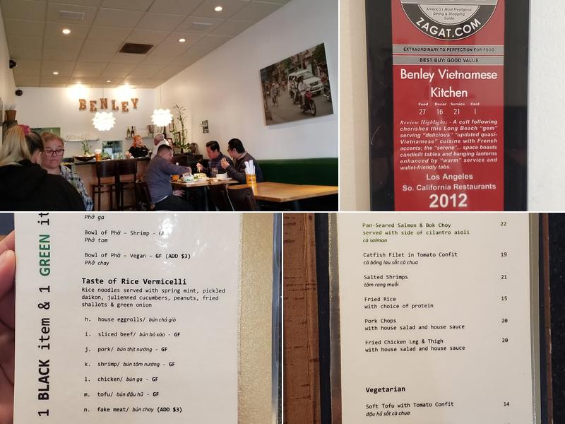 Benley Vietnamese Kitchen Menu