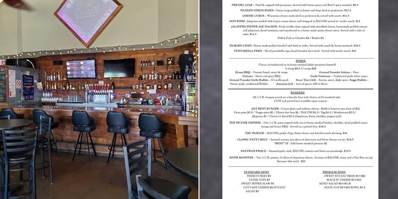 Bent River Brewing Company Menu