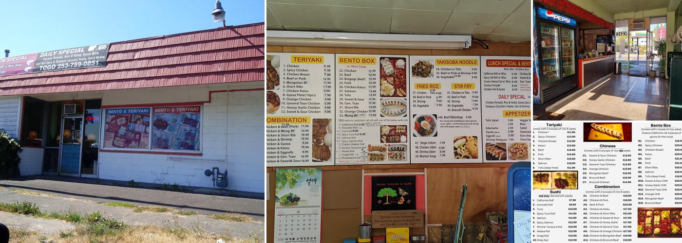 Bento Teriyaki & Sushi Menu