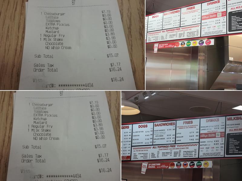 Five Guys Menu