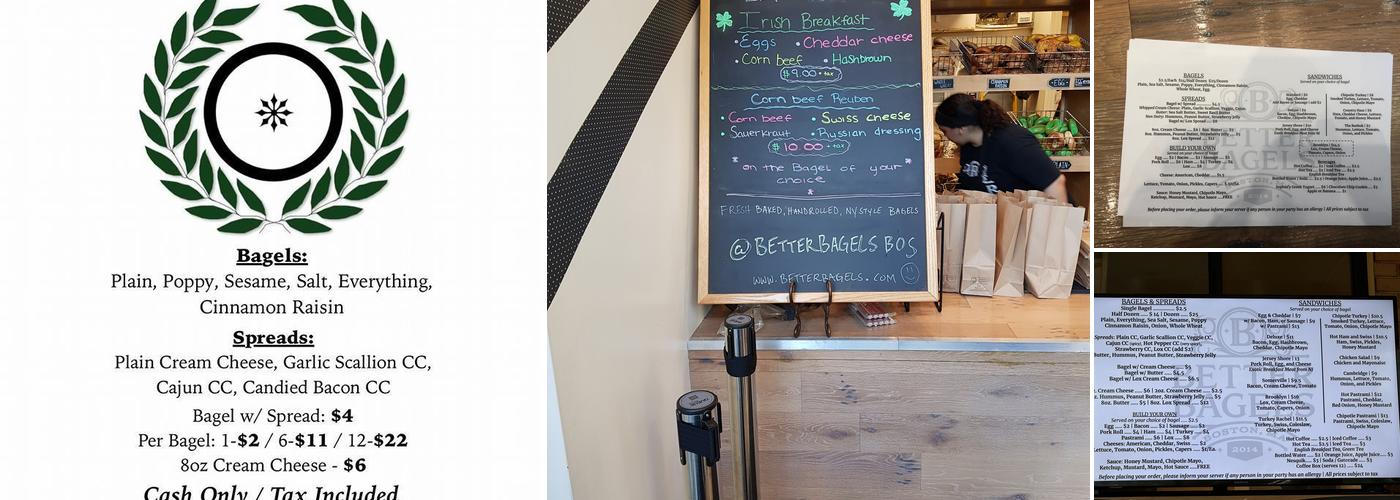 Better Bagels Menu