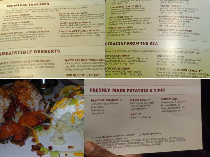 Outback Steakhouse Menu