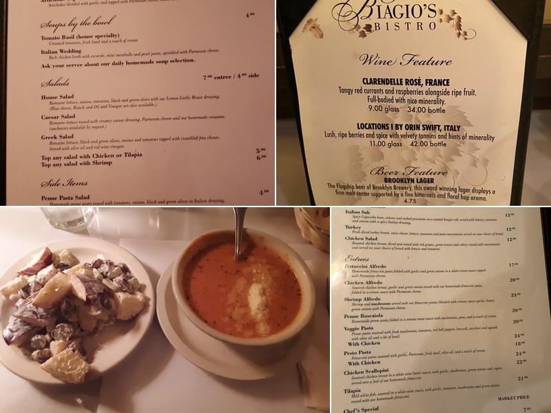 Biagio's Bistro Menu