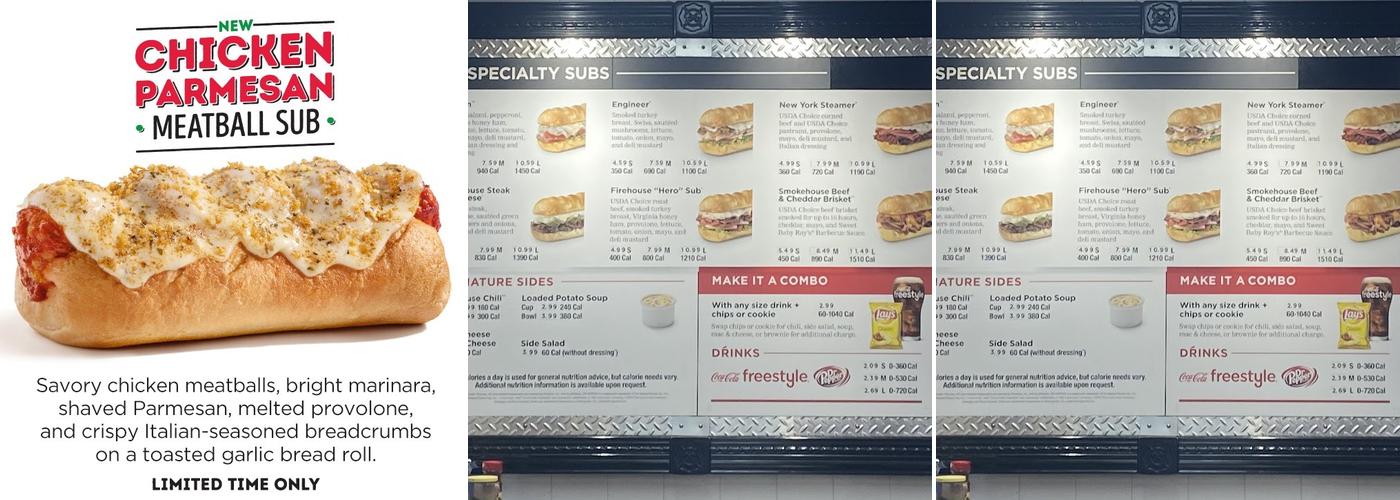 Firehouse Subs Garner Menu