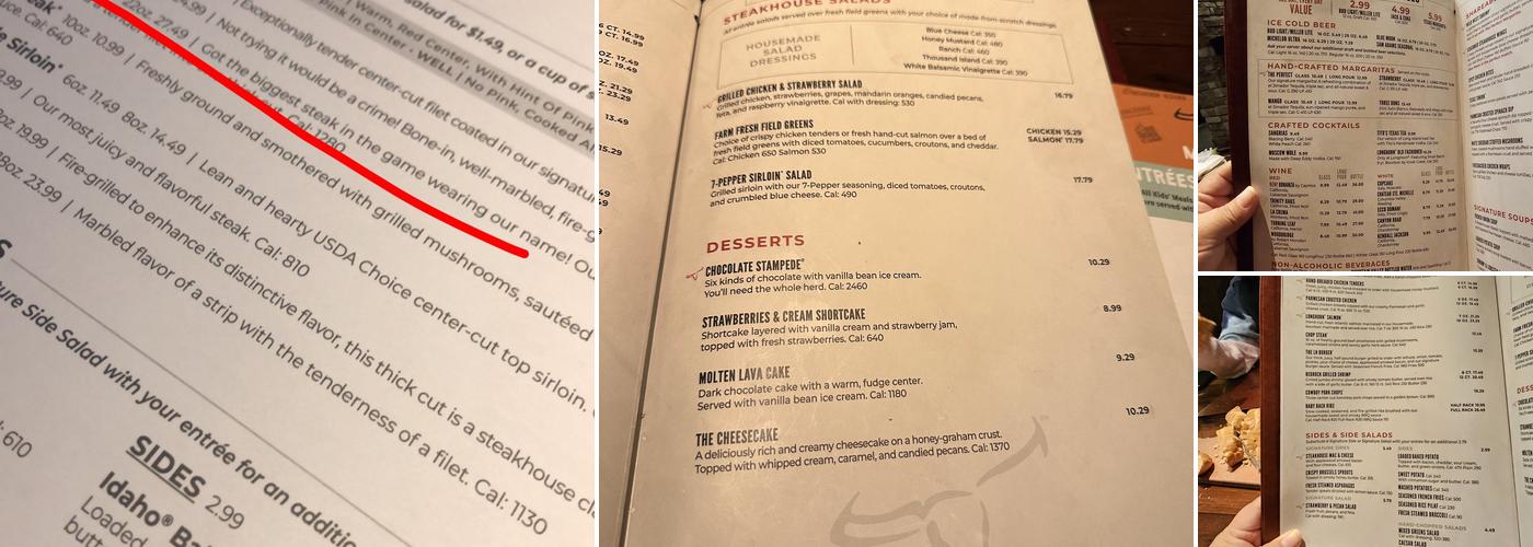 LongHorn Steakhouse Menu