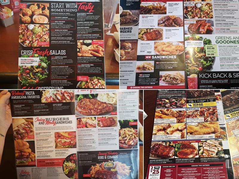 Ruby Tuesday Menu