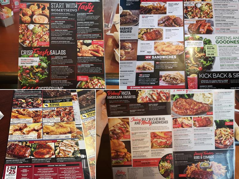 Ruby Tuesday Menu