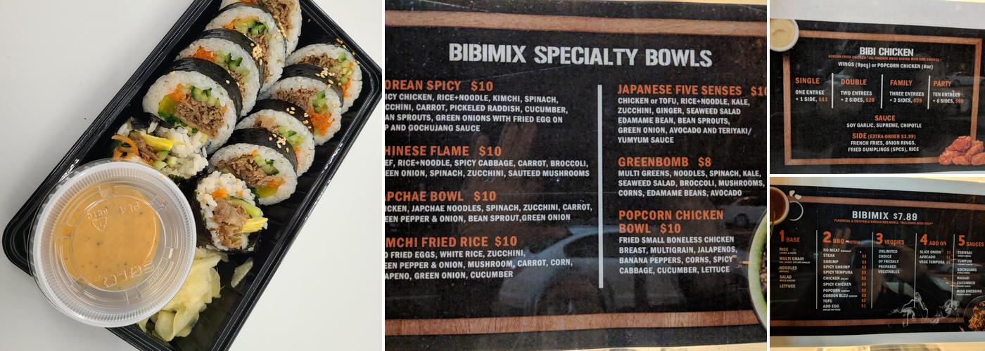 BiBiMix Menu