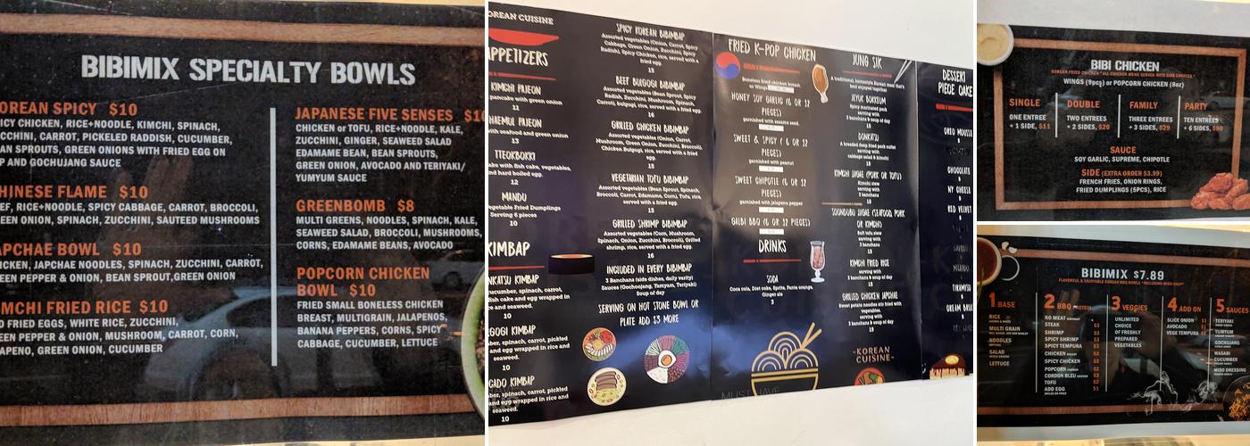 BiBiMix Menu