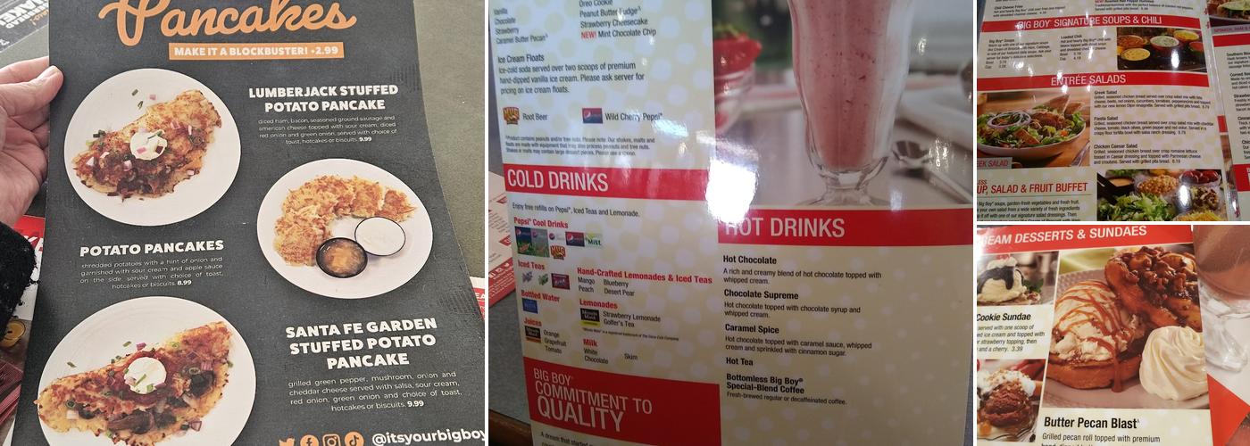 Big Boy Menu