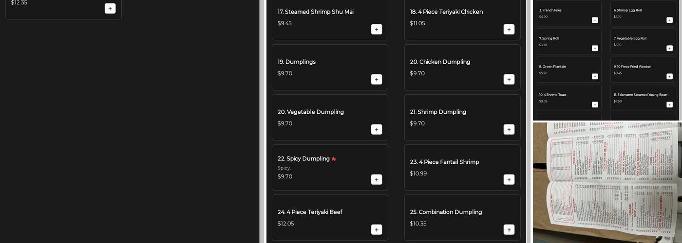 Big Chef Menu