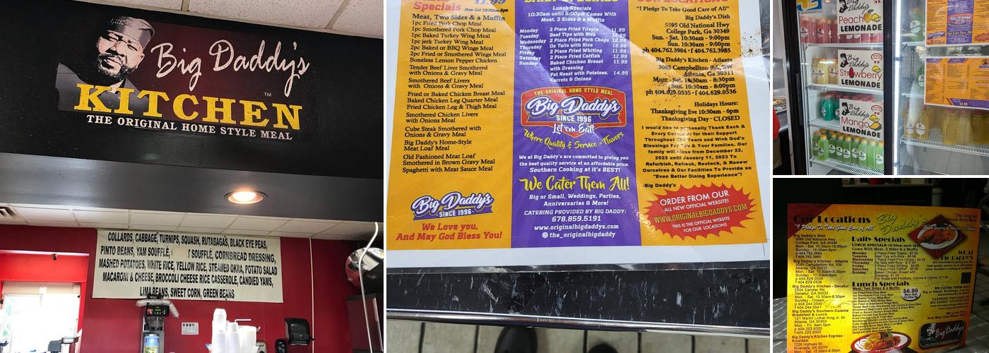 Big Daddy's Kitchen Menu