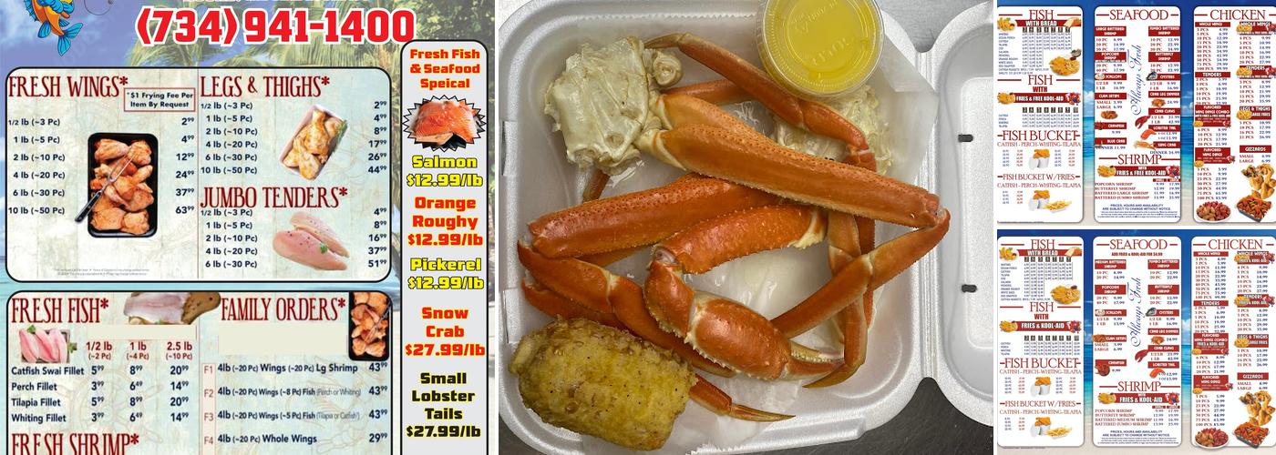 Eureka Fish & Seafood Menu