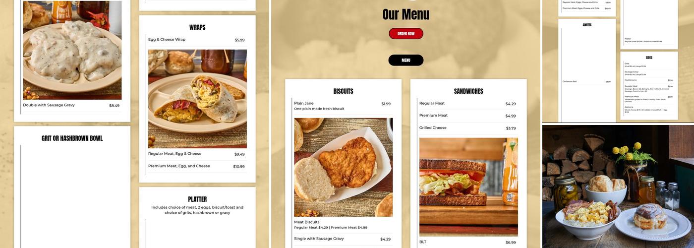 Big-Un's Biscuits Menu