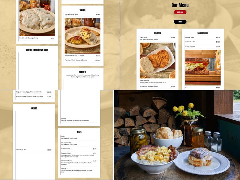 Big-Un's Biscuits Menu