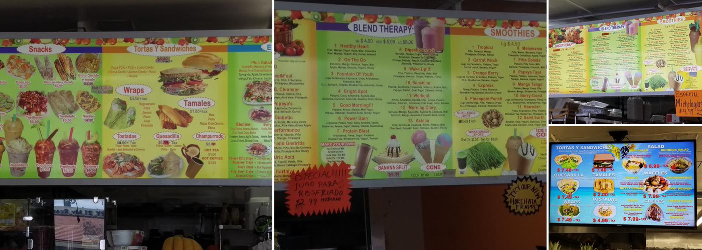 Bionicos Plus Menu