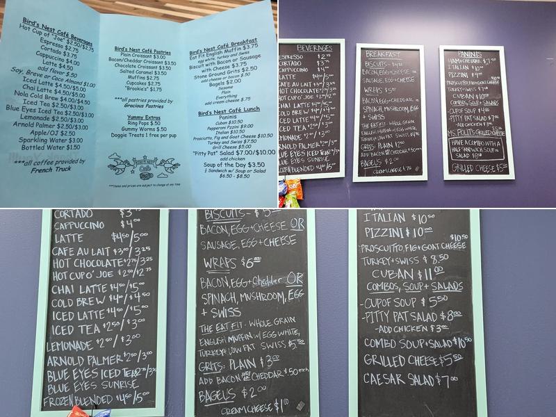 Birds Nest Cafe Menu