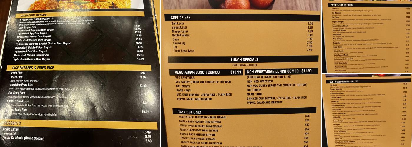 Biryani Pot Menu