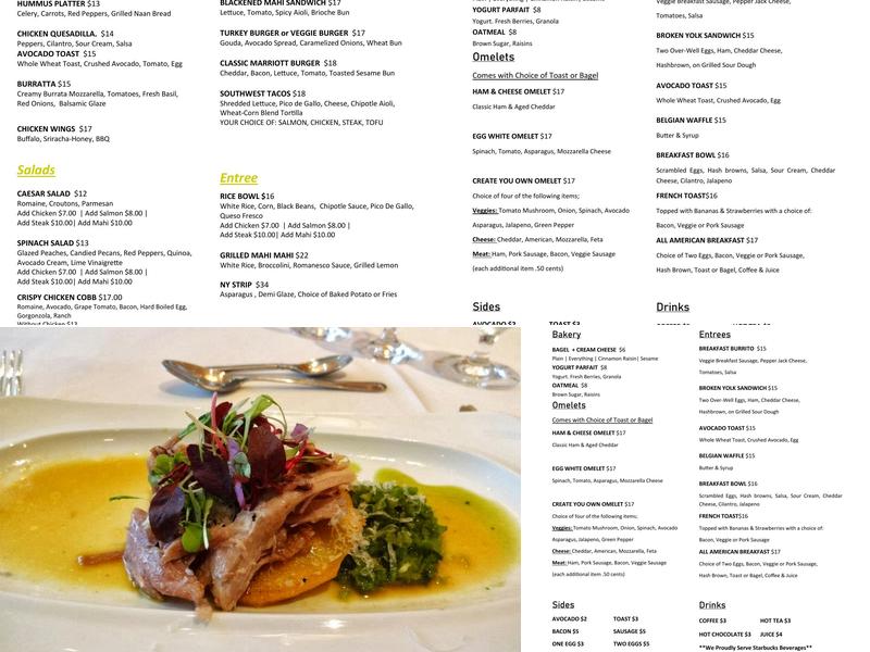 Bistro Ten Zero One Menu