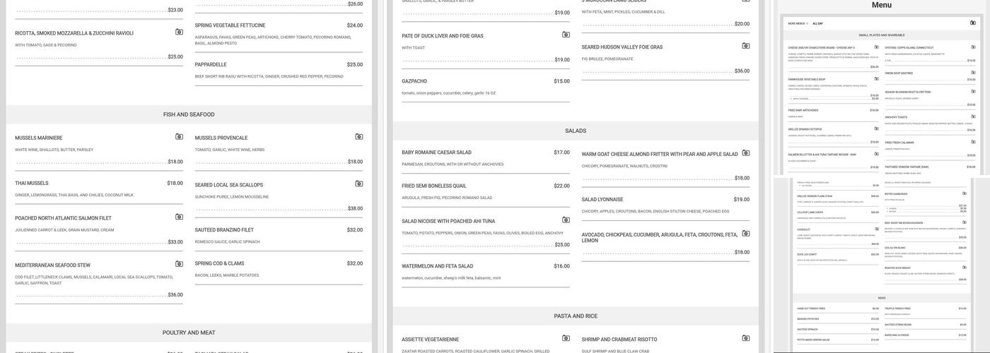 Bistro La Source Menu