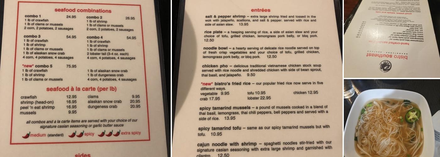 Bistro SouthEast Menu