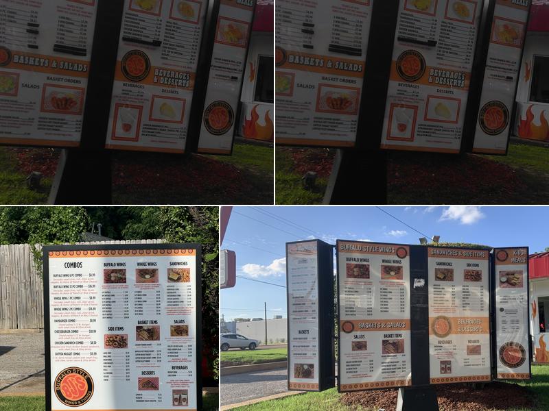 B J's Buffalo Style Hot Wings Menu