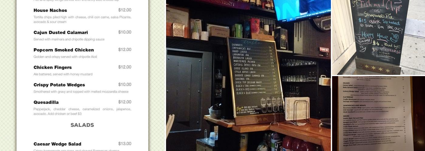Blaggards Pub Menu