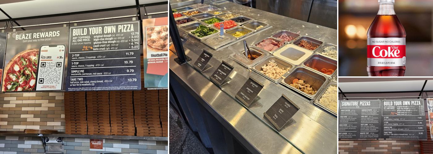 Blaze Pizza Menu