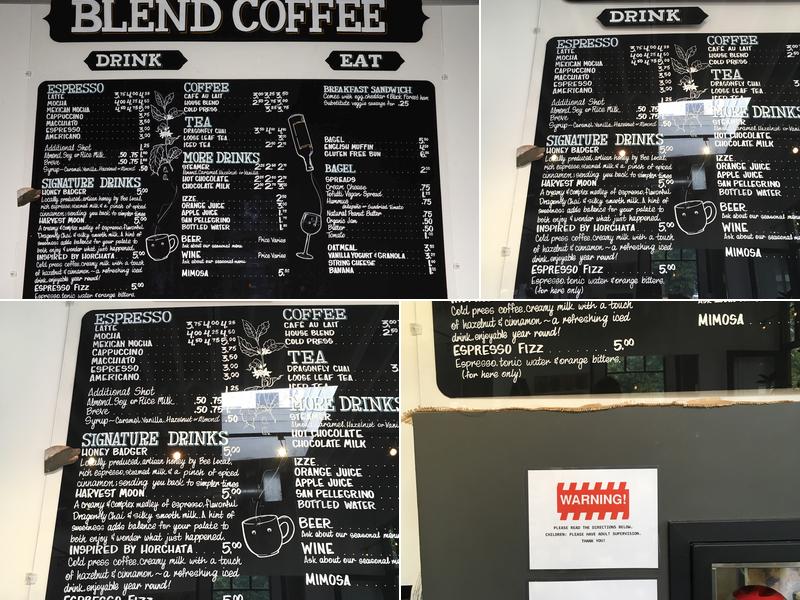Blend Coffee Menu