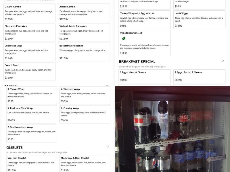 Bloomberg Bagel Menu