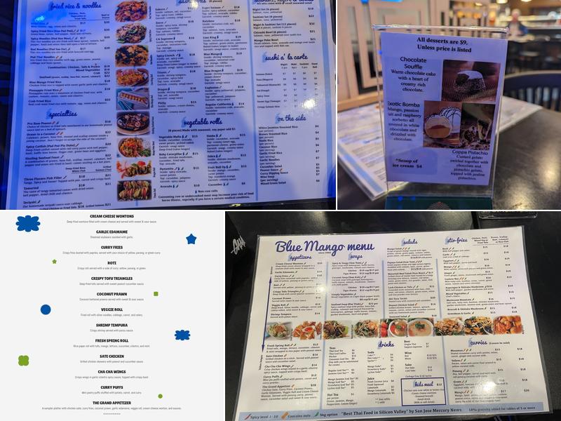 Blue Mango Menu