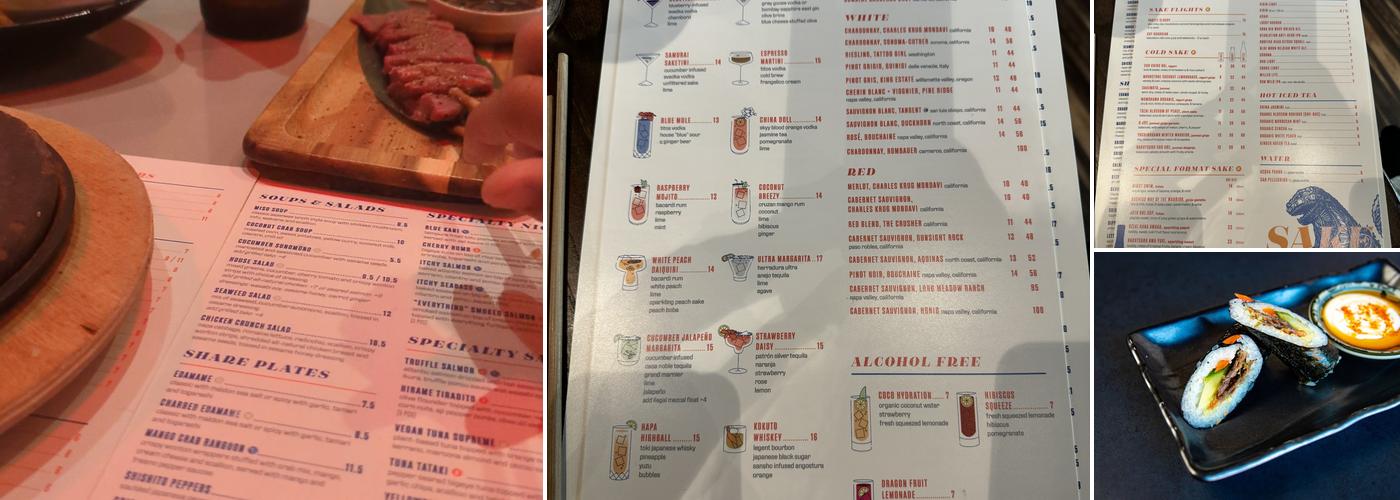 Blue Sushi Sake Grill Menu