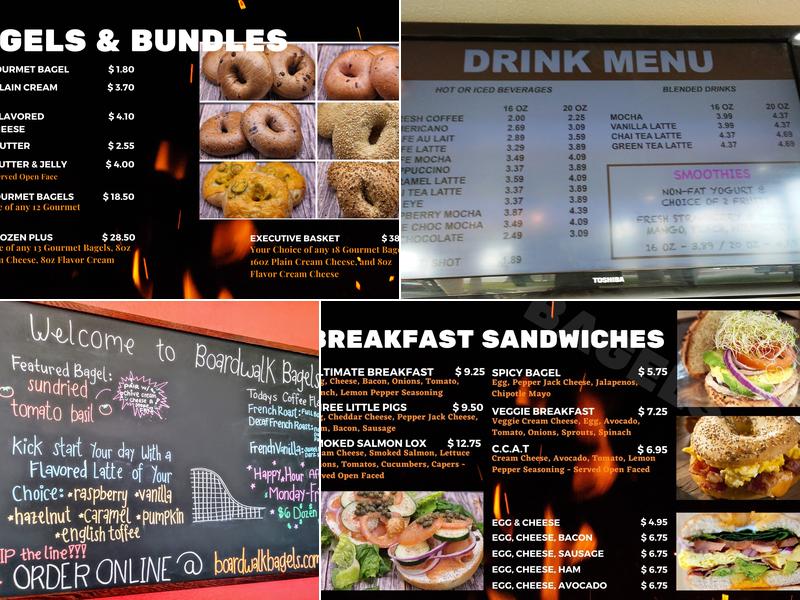 Boardwalk Bagels Cafe Menu