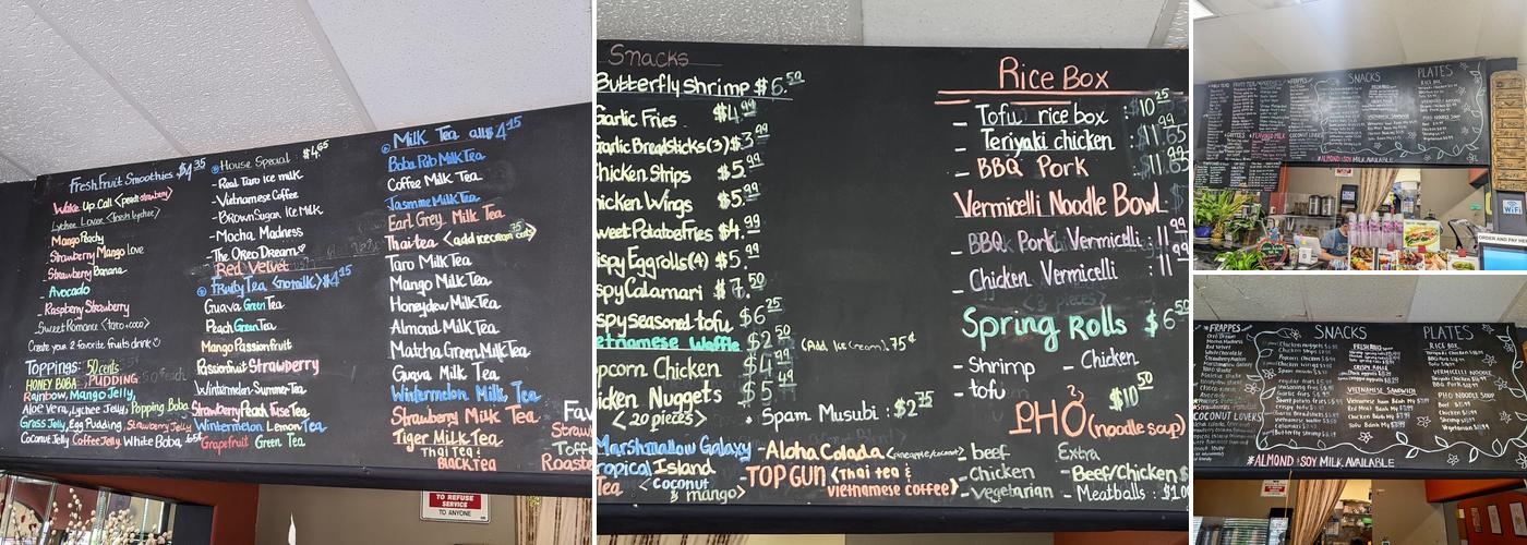 Boba Pub Menu