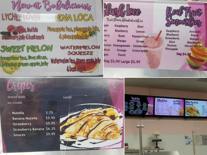 Bobalicious Menu