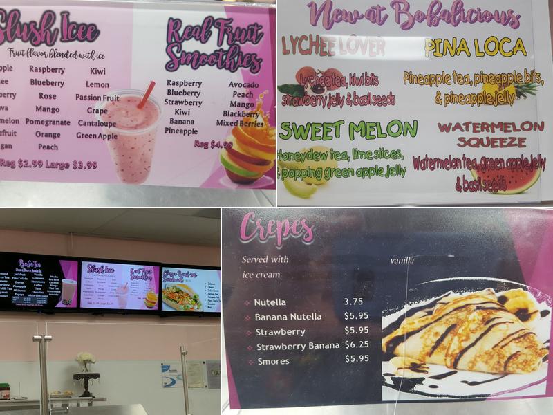 Bobalicious Menu