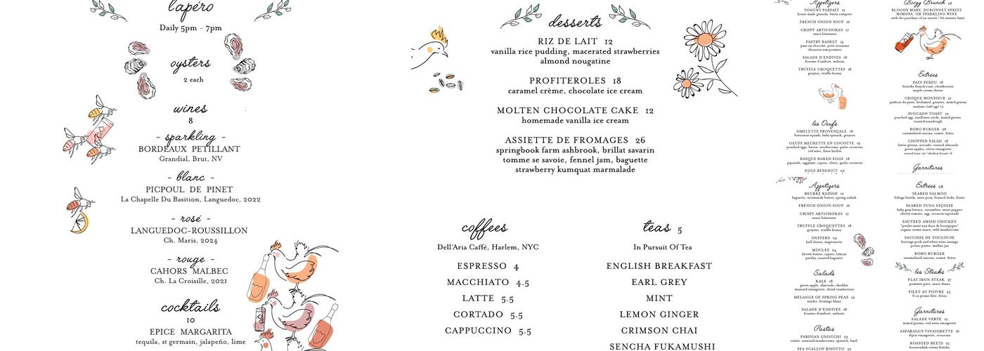Bobo Menu