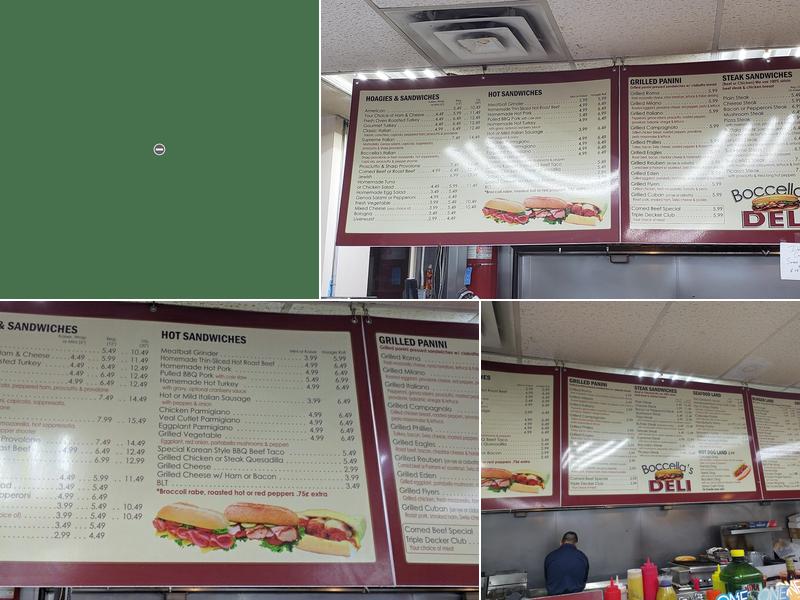 Boccella's Deli Menu